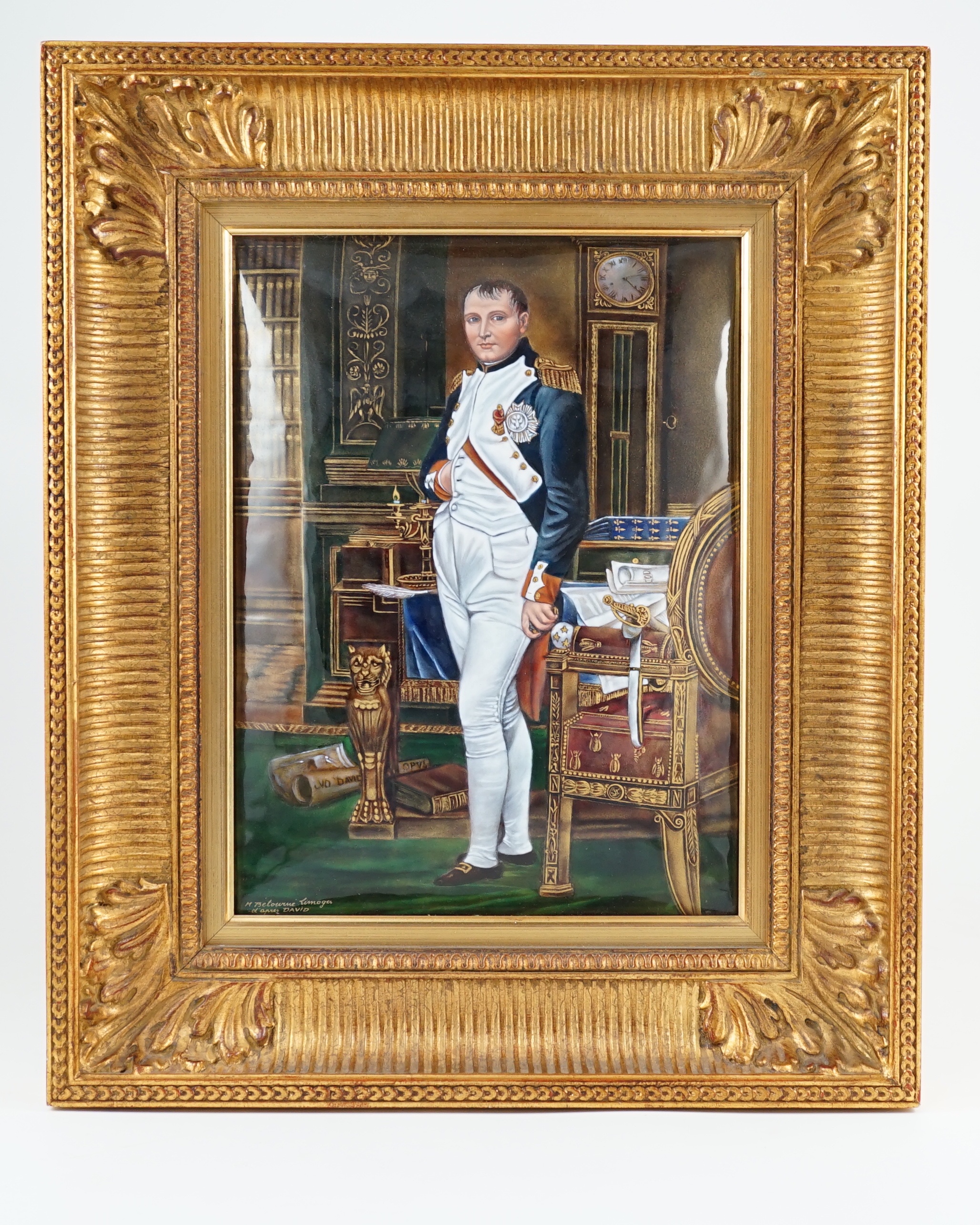 A Limoges enamel plaque of Napoleon